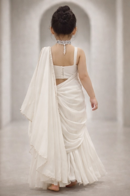 RTD Pre Order: Little Pearl Fairy Saree Set