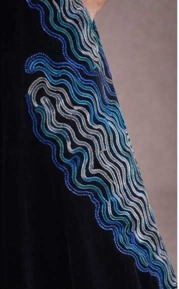 Pre Order:Midnight Ocean Lehenga Set
