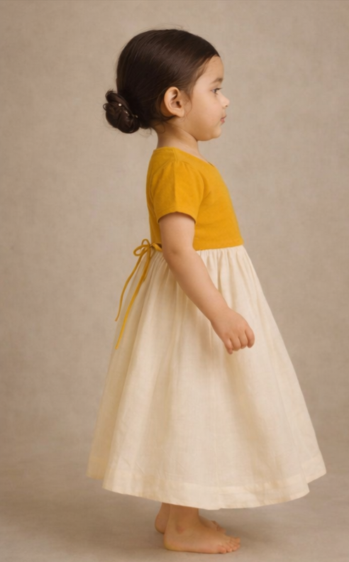Pre Order: Bal Ram–Sita Divine Hand Painted Top With Skirt