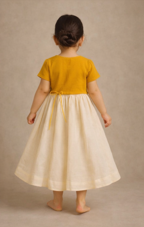 Pre Order: Bal Ram–Sita Divine Hand Painted Top With Skirt
