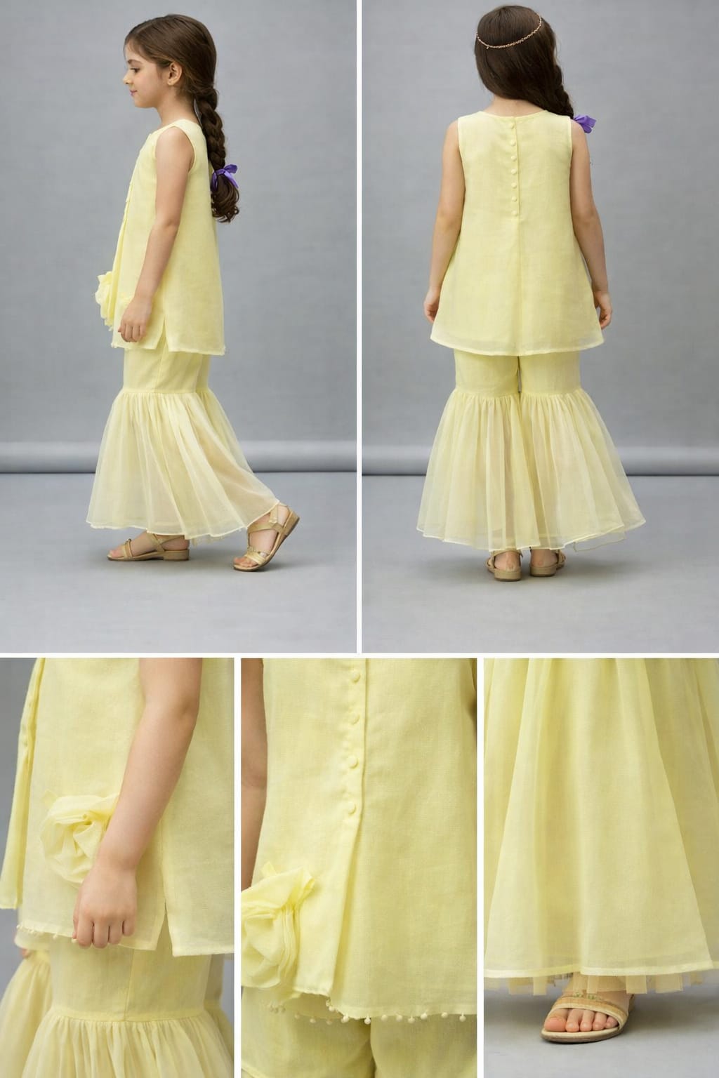 Pre Order: Buttercup Blossom Sharara Set