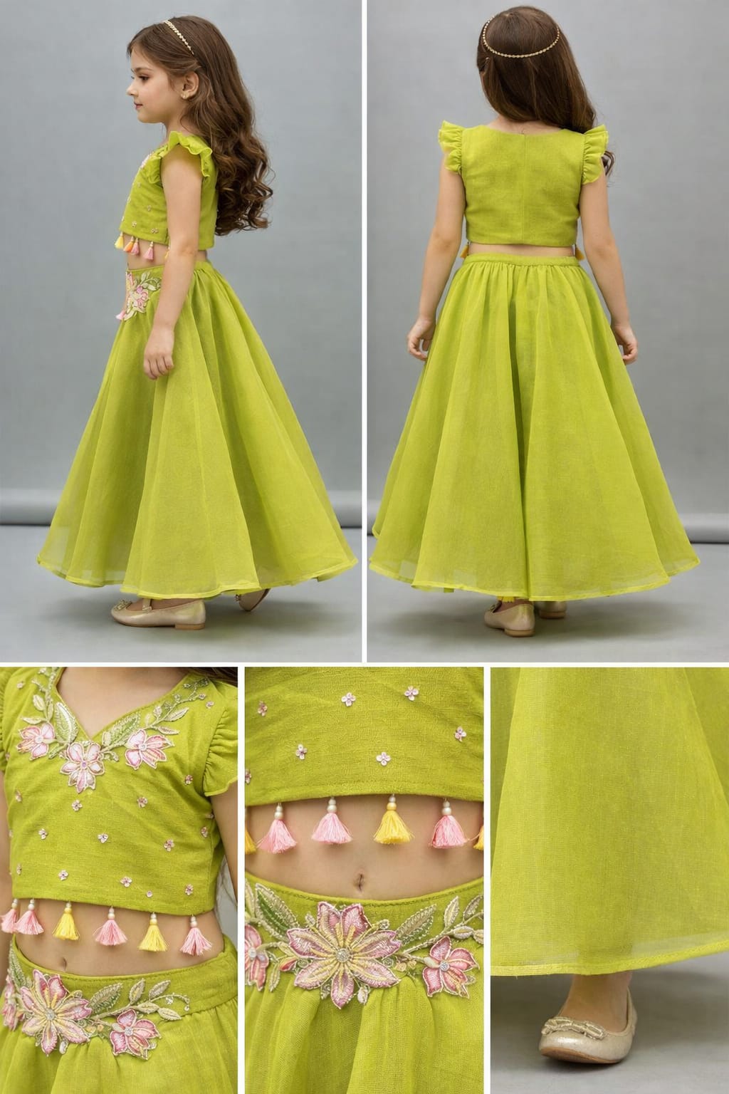 Pre Order: Emerald Meadow Lehenga Set