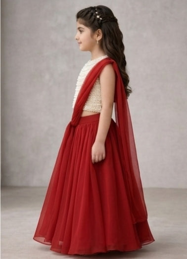 Pre Order: Rajkumari Pear Lehenga Set