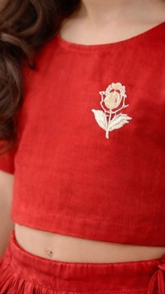 Pre Order: Laal Gulnaar Lehenga Set