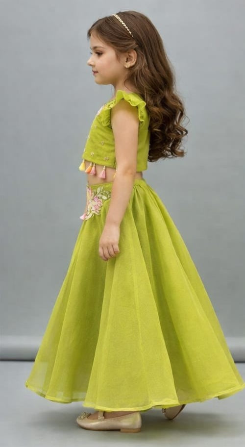 Pre Order: Emerald Meadow Lehenga Set