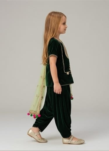 Pre Order: Emerald Royal Dhoti Set