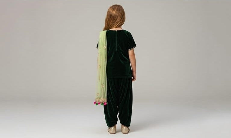 Pre Order: Emerald Royal Dhoti Set
