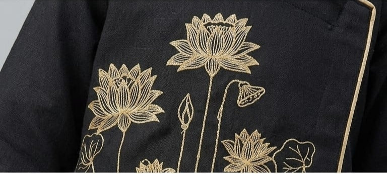 Pre Order: Midnight Lotus Kurta Set