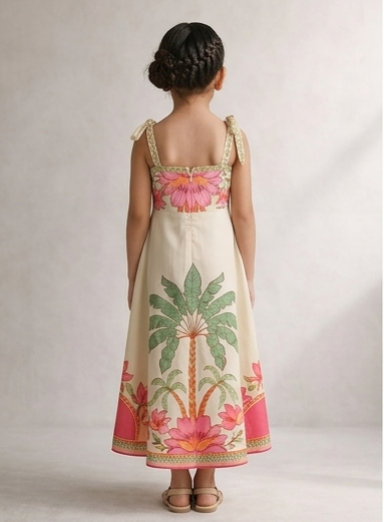 Pre Order: Palm Blossom Twirl Gown