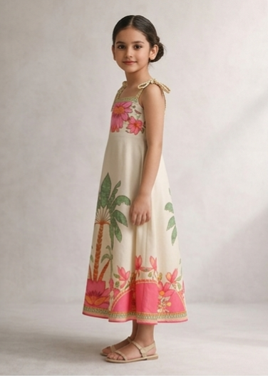 Pre Order: Palm Blossom Twirl Gown