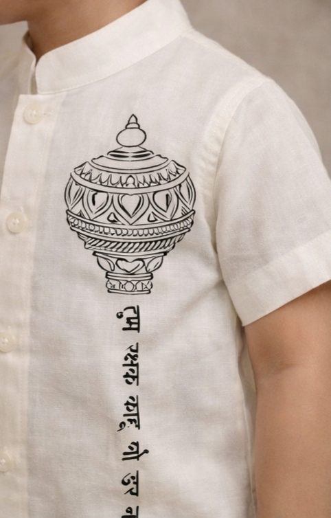 Pre Order: Shubh Kalash Ram Hand Painted Coord Set