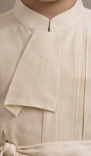 Pre Order: Elegant Pleated Drape Kurta With Flap And Pant