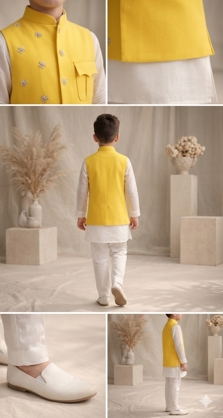 Pre Order: Nehru Kurta Set With Jacket
