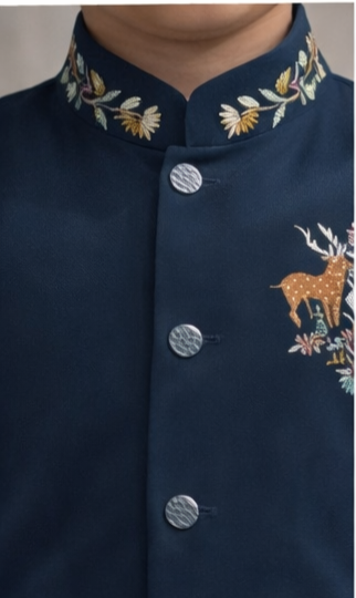 Pre Order:  Majestic Forest Kurta Set With Jacket