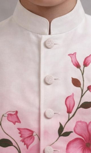 Pre Order: Floral Kurta Set With Jacket.