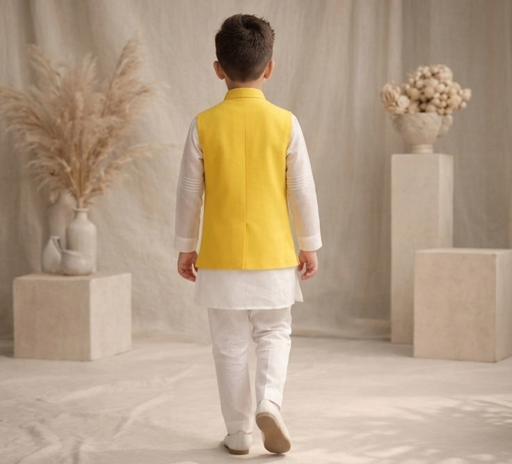 Pre Order: Nehru Kurta Set With Jacket
