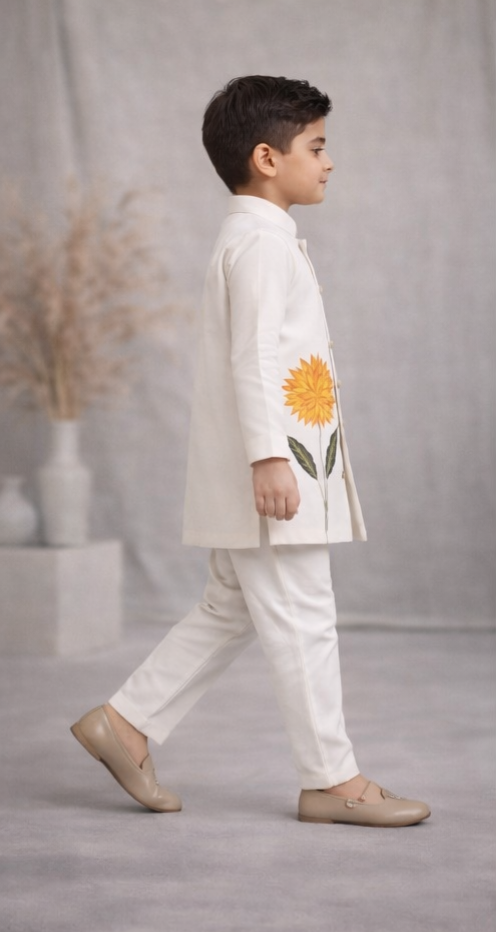 Pre Order:  Floral Majesty Kurta Set With Jacket