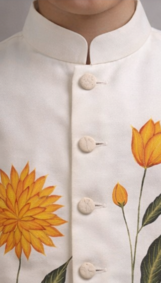 Pre Order:  Floral Majesty Kurta Set With Jacket