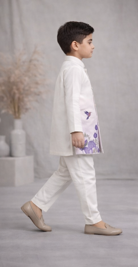 Pre Order: Royal Safari Ethnic Kurta Set With Jacket