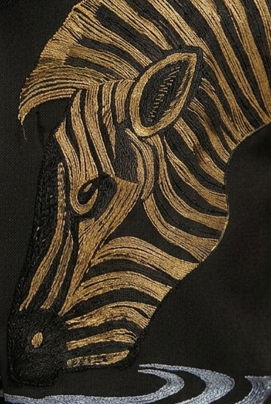 Pre Order:Zebra Embroidered Sherwani And Pant