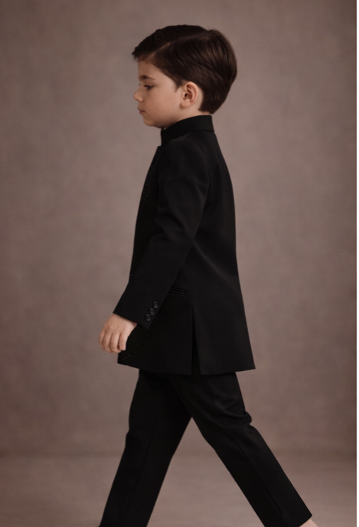 Pre Order:Black Luxe Sherwani And Pant