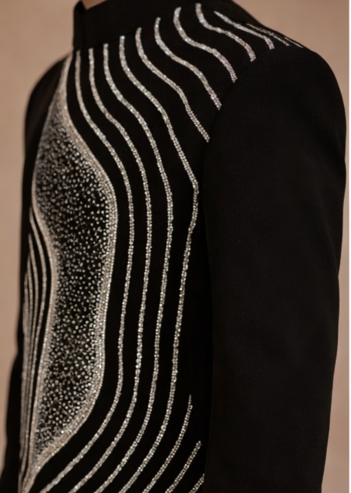 Pre Order: Silver Stream Embroidered Sherwani And Pant