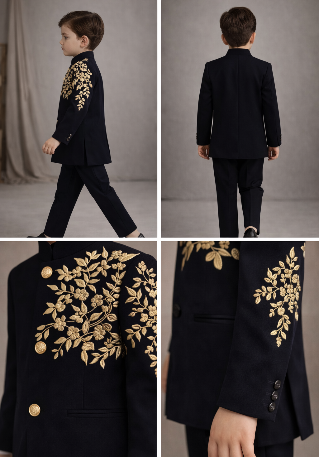 Pre Order: Black Gulshan Sherwani