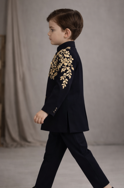 Pre Order: Black Gulshan Sherwani