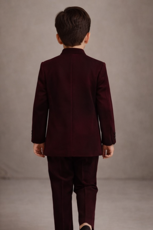 Pre Order: Maroon Majesty Embroidered Sherwani And Pant