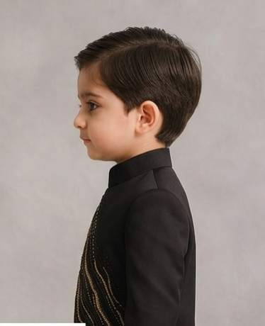 Pre Order: Royal Noir Sherwani And Pant