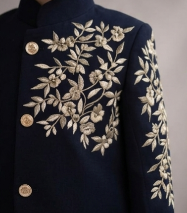 Pre Order:Zaroon Royal Navy Sherwani Set