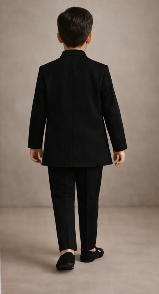 Pre Order: Silver Aura Embroidered Sherwani And Pant