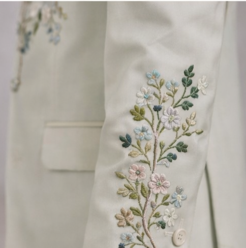 Pre Order:Deer Blossom Embroidered Sherwani And Pant