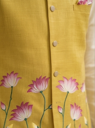 Pre Order: Timeless Floral Ethnic Wear Kurta Set With Jacket