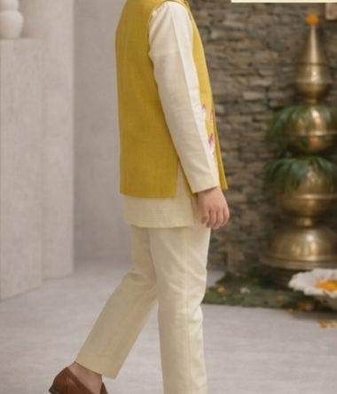 Pre Order: Timeless Floral Ethnic Wear Kurta Set With Jacket