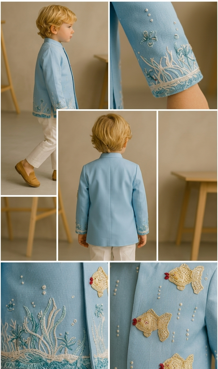 Pre Order: Sea Breeze Sherwani And Pant