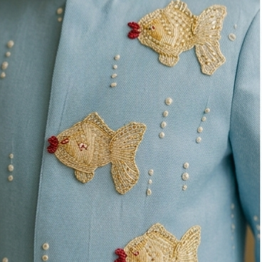 Pre Order: Sea Breeze Sherwani And Pant