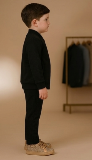 Pre Order: Wings Embroidered Black Sherwani And Pant