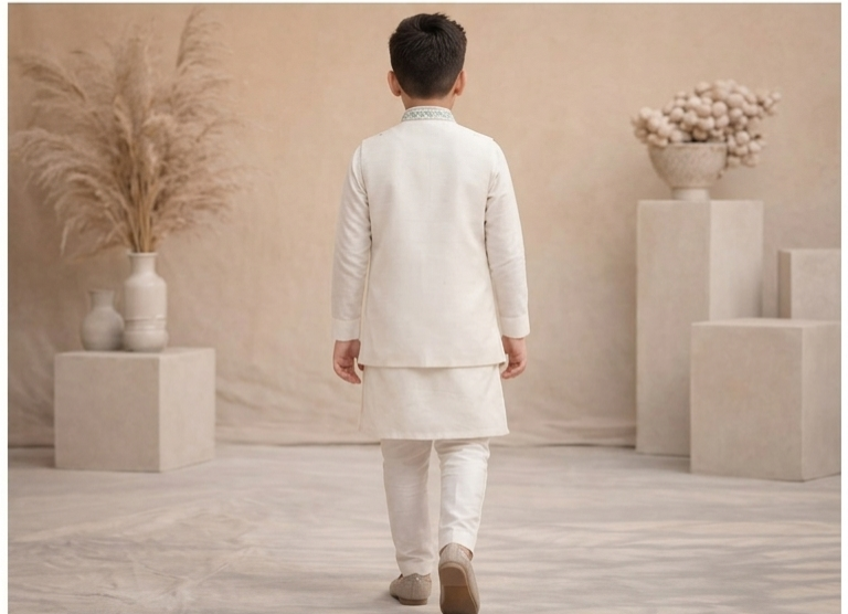 RTD Pre Order:  Elegant Floral Kurta Set With Jacket