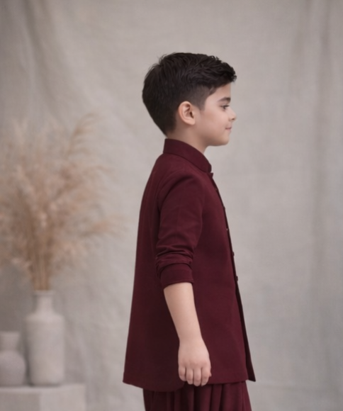 Pre Order: Classic Nawabi-Inspired Ethnic Kurta Set With Jacket