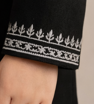 Pre Order: Black Bird Embroidered Sherwani And Pant
