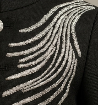 Pre Order: Stunning Black Embroidered Sherwani With Pants