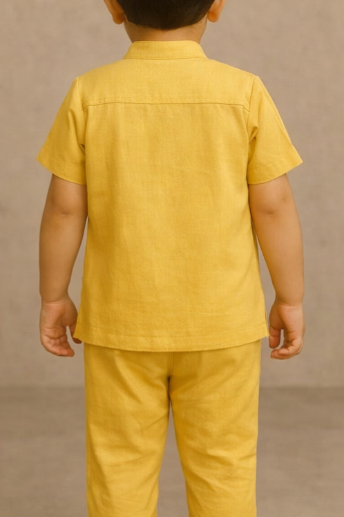 Pre Order: Yellow Donald Duck Hand Painted Coord Set