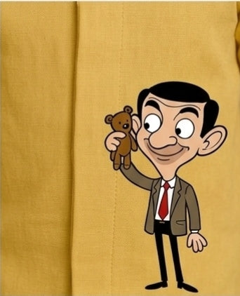Pre Order: Yellow Mr. Bean  Hand Painted Coord Set