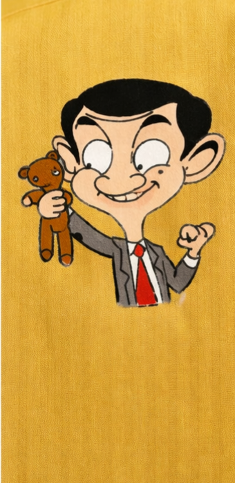 Pre Order: Yellow Mr. Bean Hand Painted Coord Set