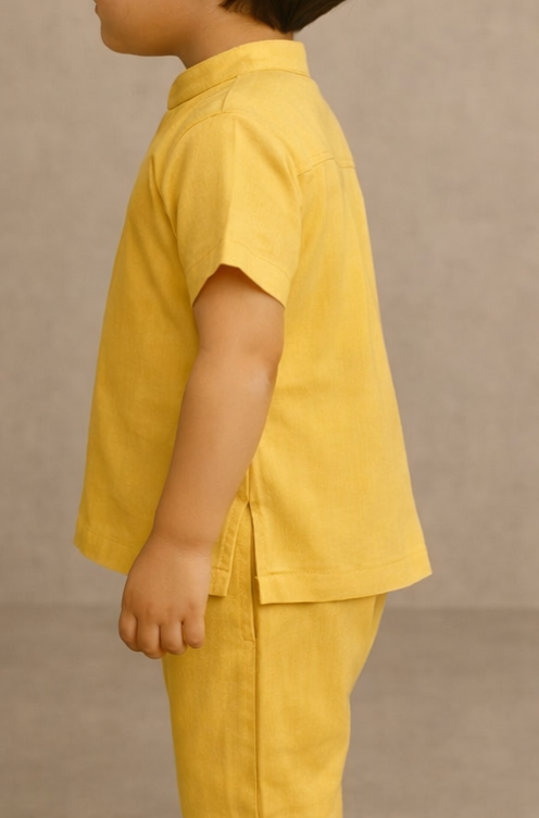 Pre Order: Yellow Tom & Jerry Hand Painted Coord Set