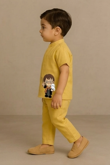 Pre Order: Yellow Harry Potter Hand Painted Coord Set