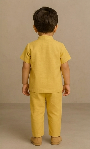Pre Order: Yellow Tom & Jerry Hand Painted Coord Set