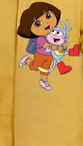 Pre Order: Yellow Dora The Explorer Hand Painted Coord Set