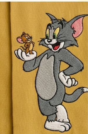 Pre Order: Yellow Tom Carrying Jerry Hand Painted Coord Set